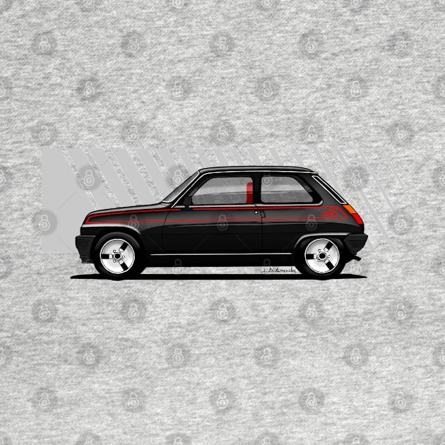 sport utility car black with background stripes by jaagdesign